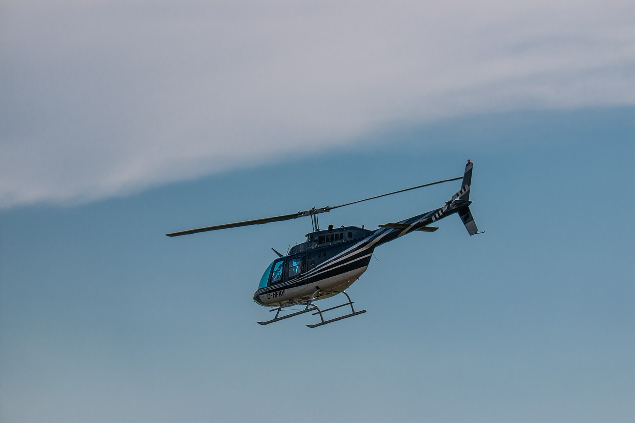 helicopter blue fly free photo