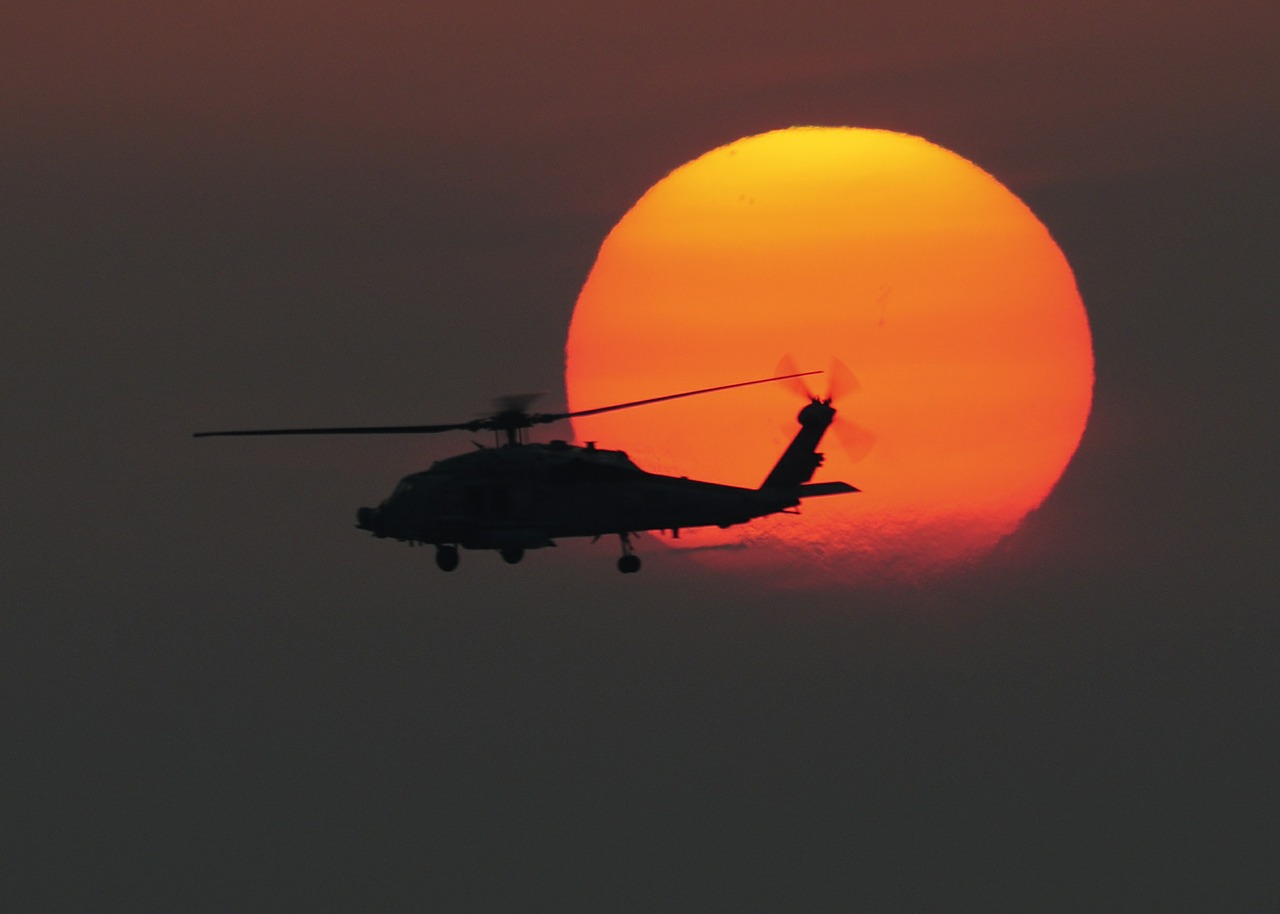 helicopter military sun free photo