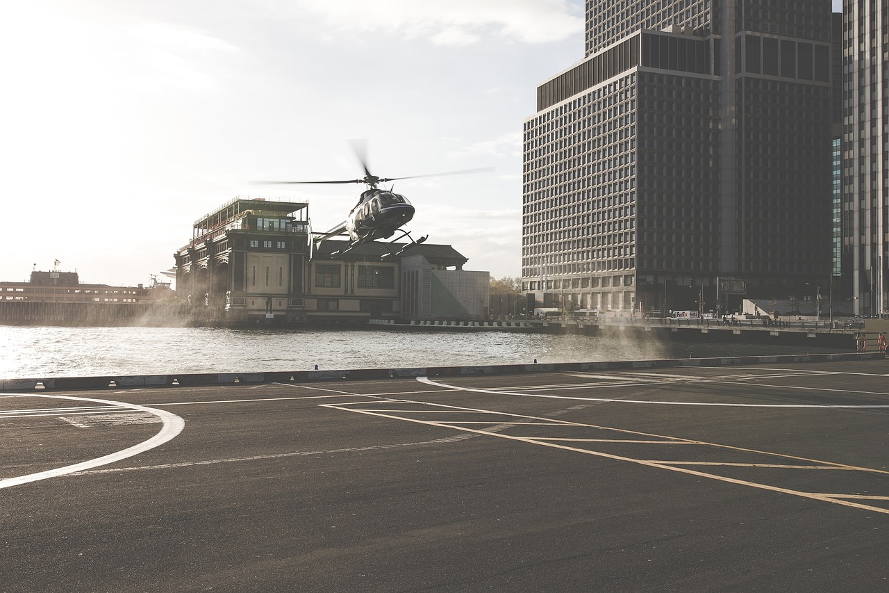 helicopter helipad pavement free photo