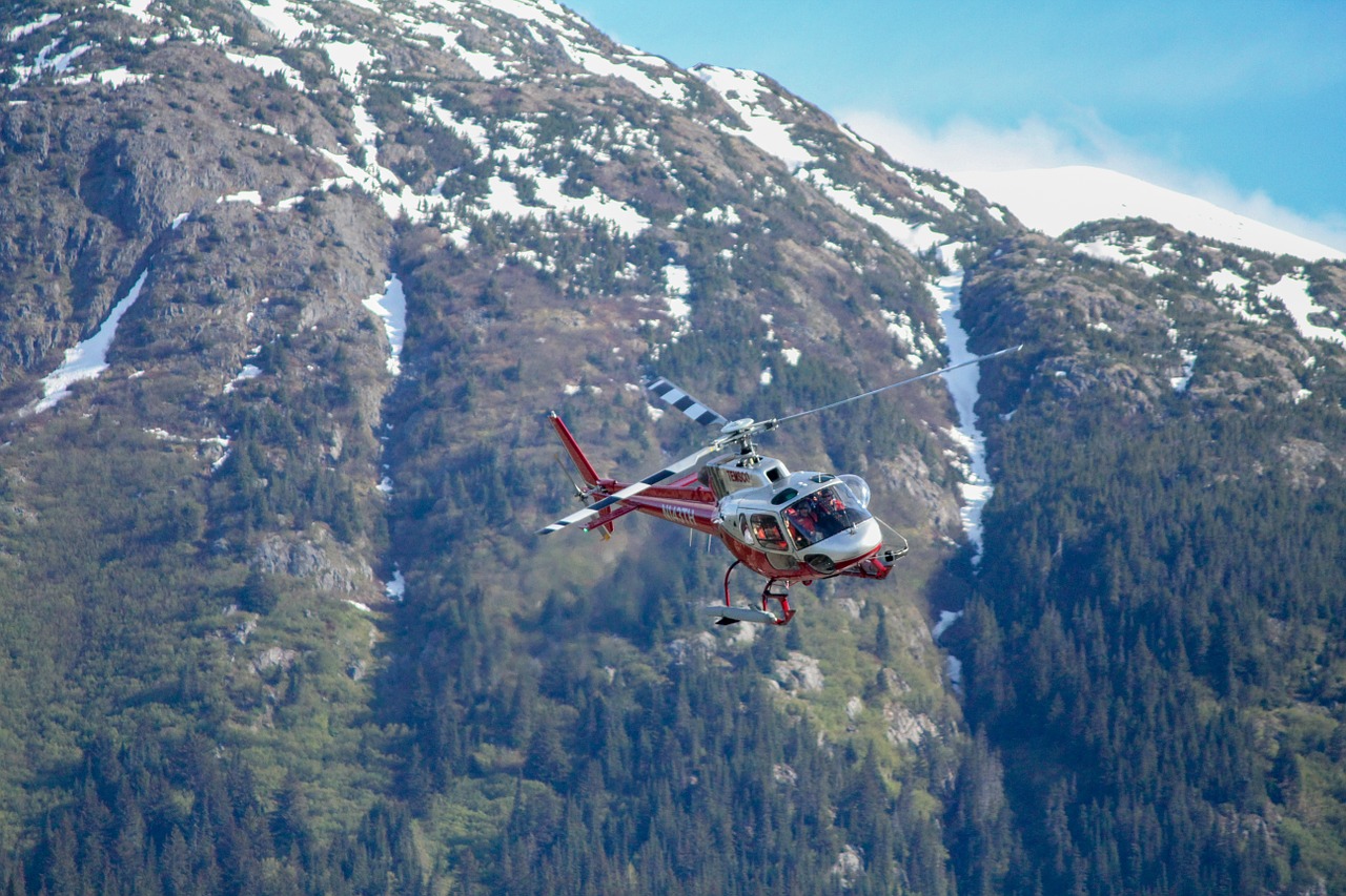 helicopter flight alaska free photo