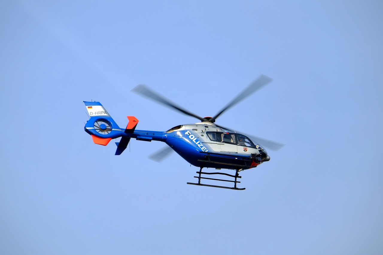 Download free photo of Helicopter,police helicopter,police,fly,aircraft ...