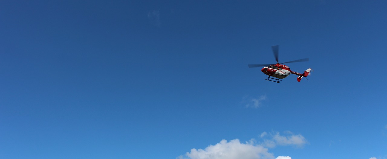 helicopter sky clouds free photo