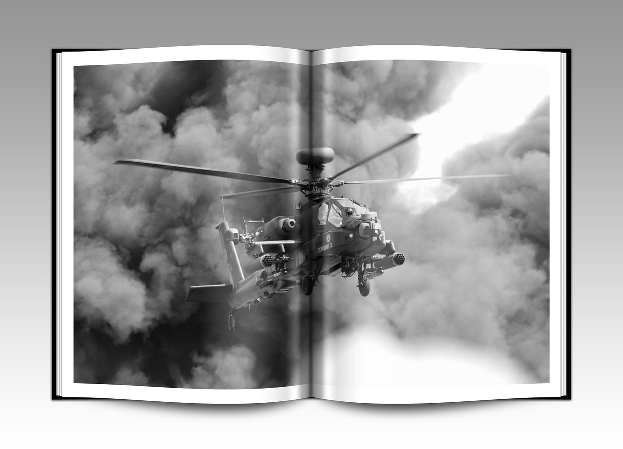 helicopter clouds military free photo