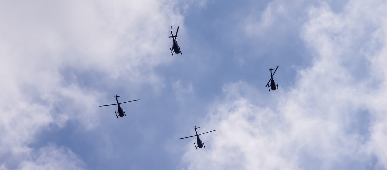 helicopters aircraft four free photo