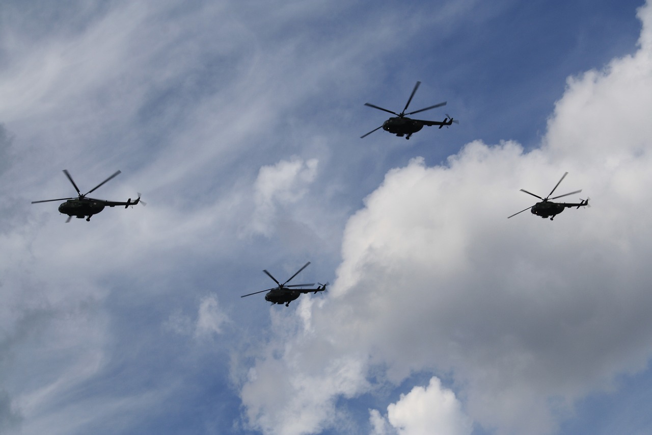 helicopters military parade the military free photo