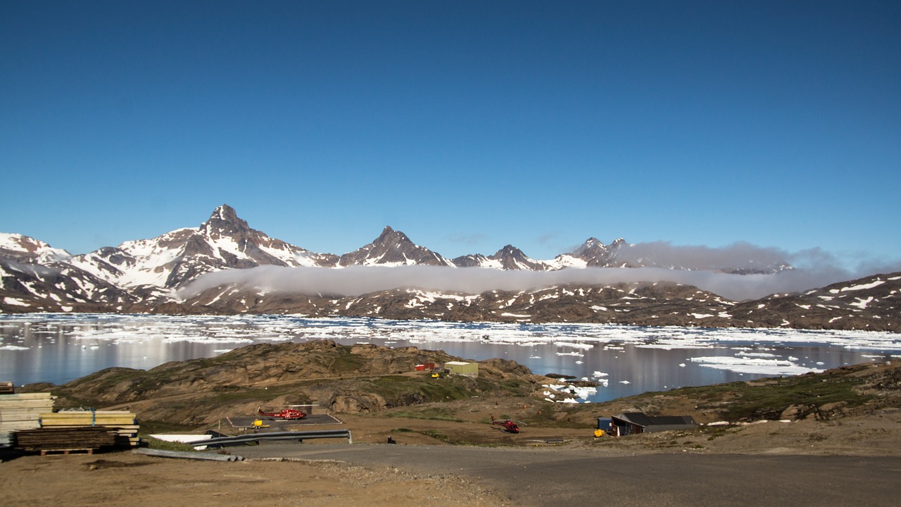 helipad helicopter greenland free photo