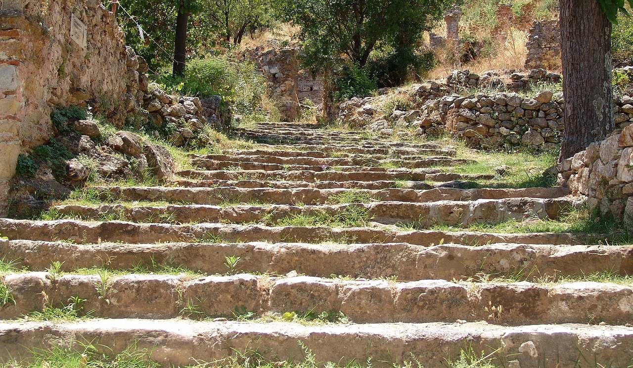 hellas stairs village free photo