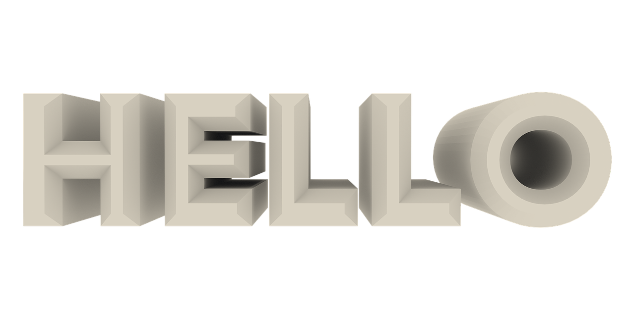 hello 3d text 3d free photo