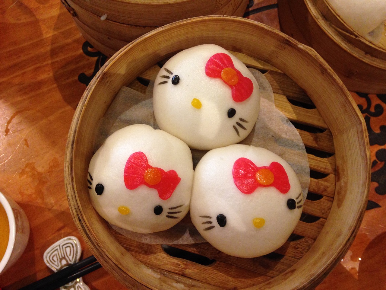 hello kitty  dumplings  asia free photo