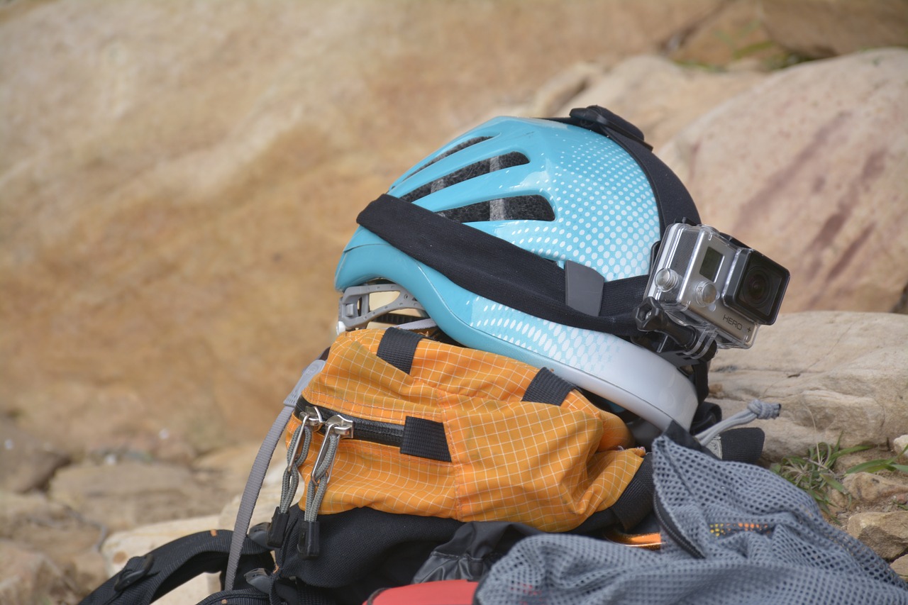 helmet climbing hiking free photo