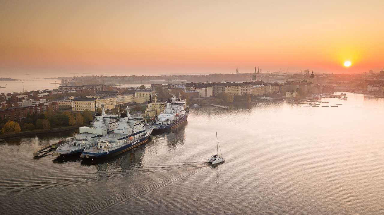 helsinki  finnish  drone free photo