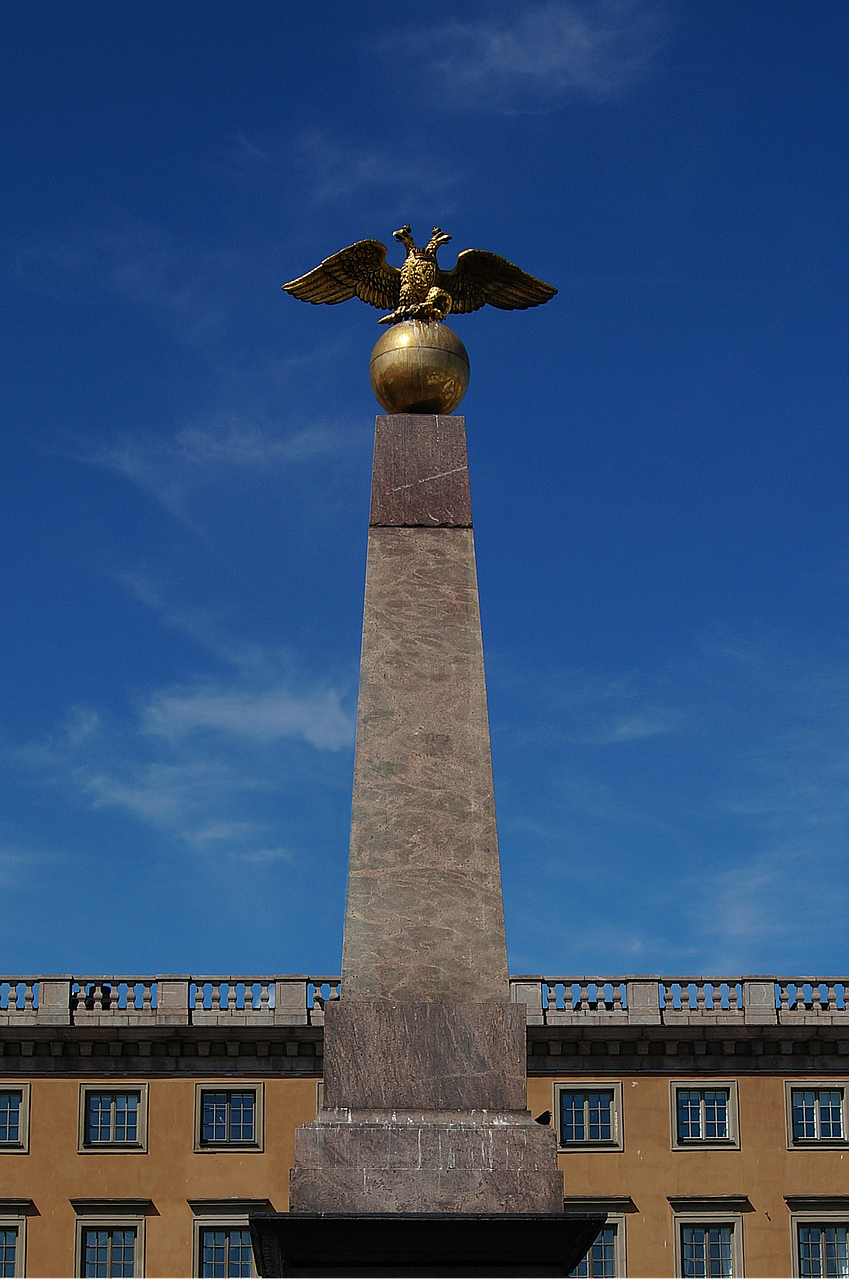 helsinki statue double headed eagle free photo