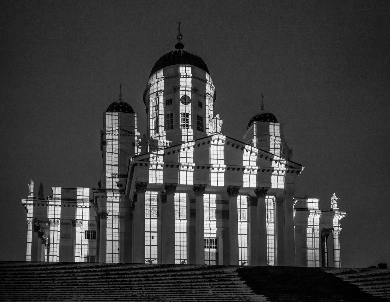 helsinki cathedral lux helsinki shadow dancers free photo
