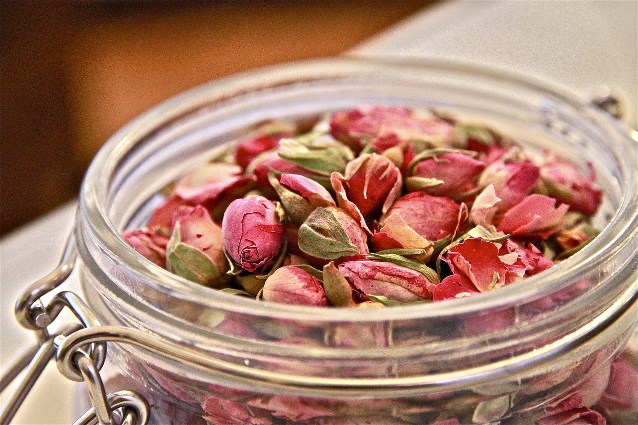 herbal tea jar rosa free photo