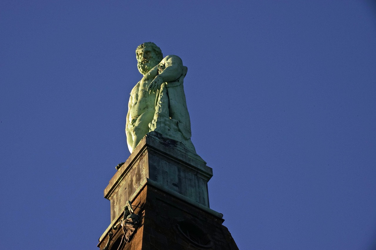 hercules statue landmark free photo