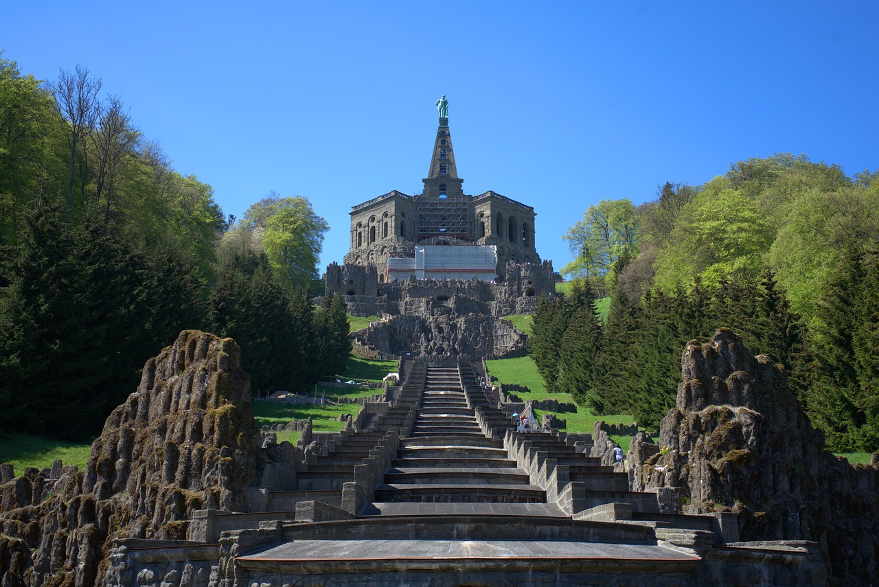 hercules  statue  stairs free photo