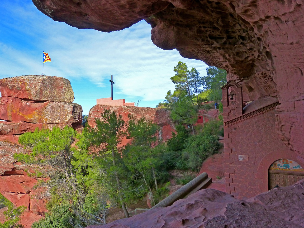 hermitage rock red sandstone free photo