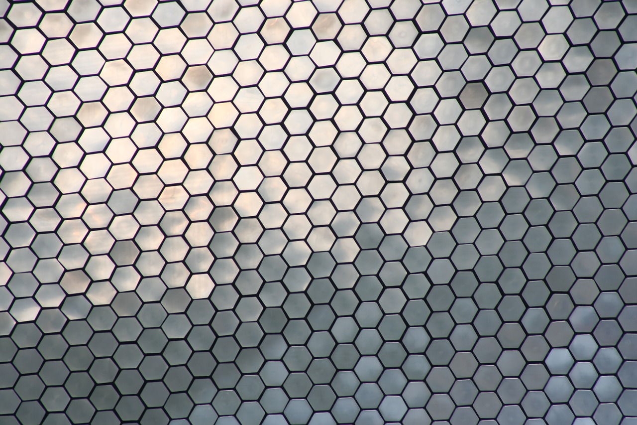 hexagon texture metal free photo