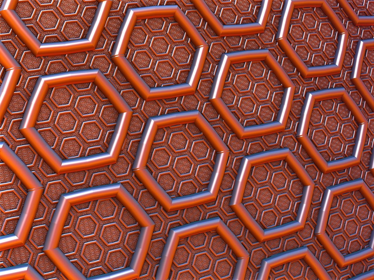 hexagon grid abstract free photo