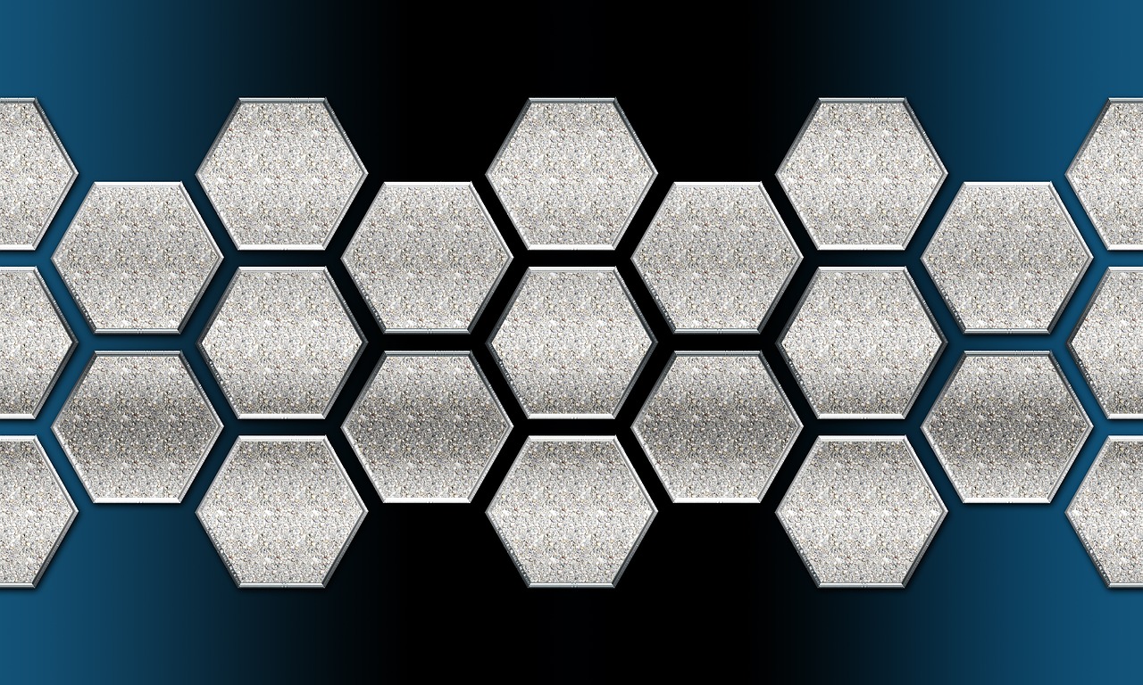 hexagons  network  connection free photo