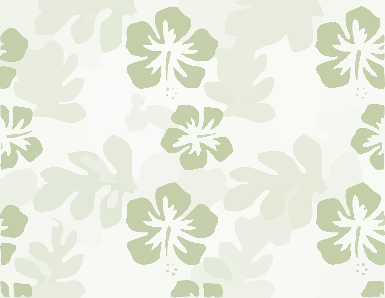 hibiscus green pattern free photo