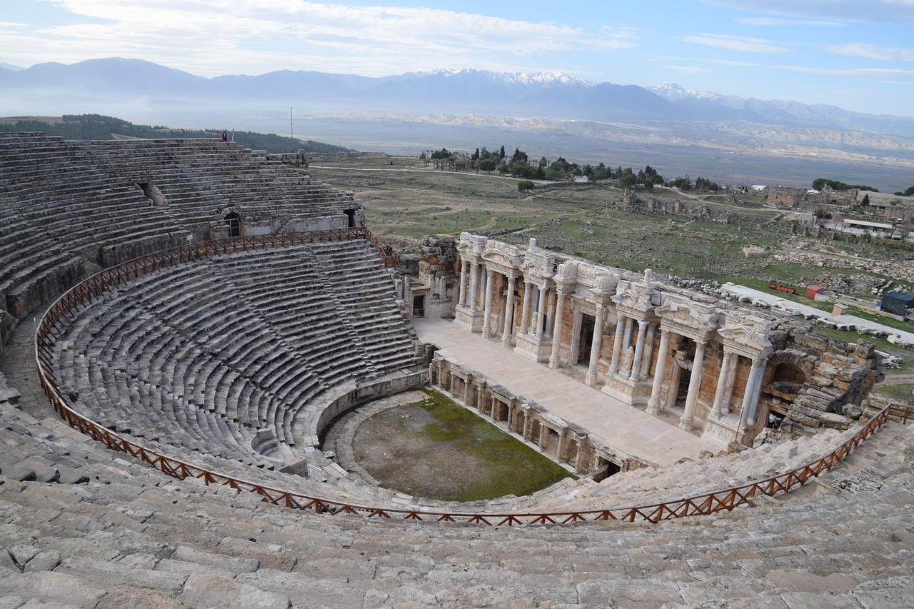 hierapolis theatre,ruin,turkey,stone,pamukkale,free pictures, free photos, free images, royalty free, free illustrations, public domain