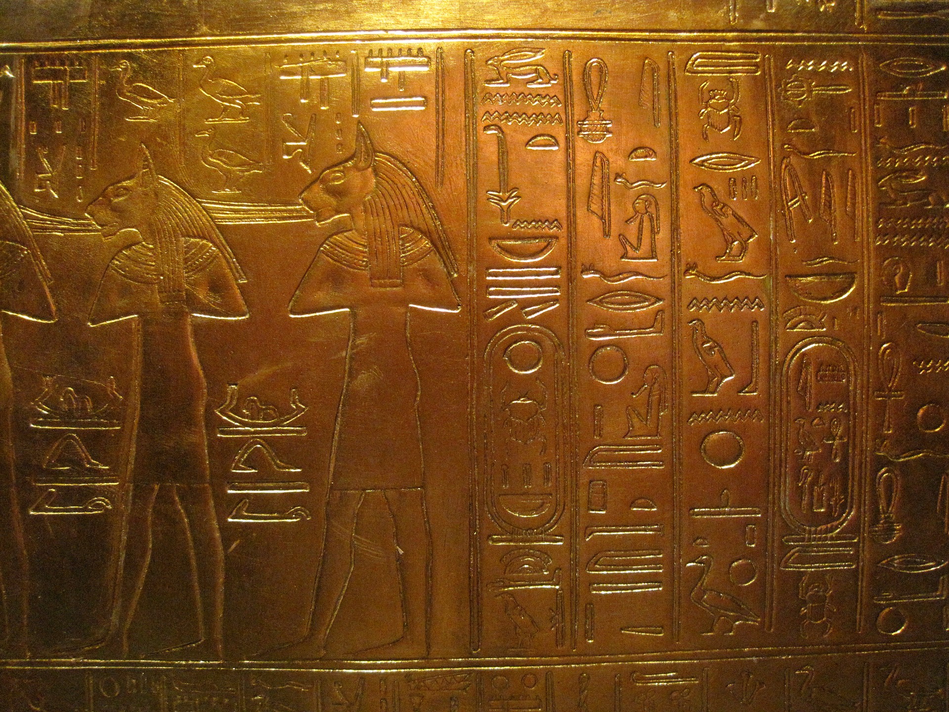 shrine gold hieroglyphs free photo