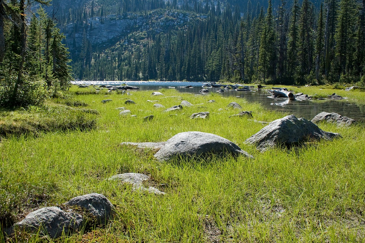 high mountain lake free photo