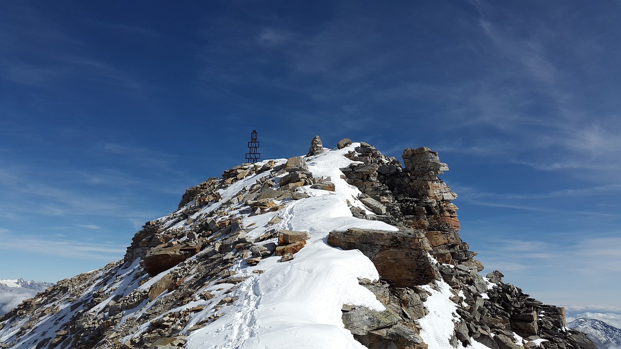 high angelus summit summit cross free photo