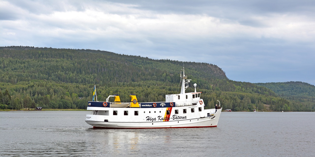 high coast boat view free photo