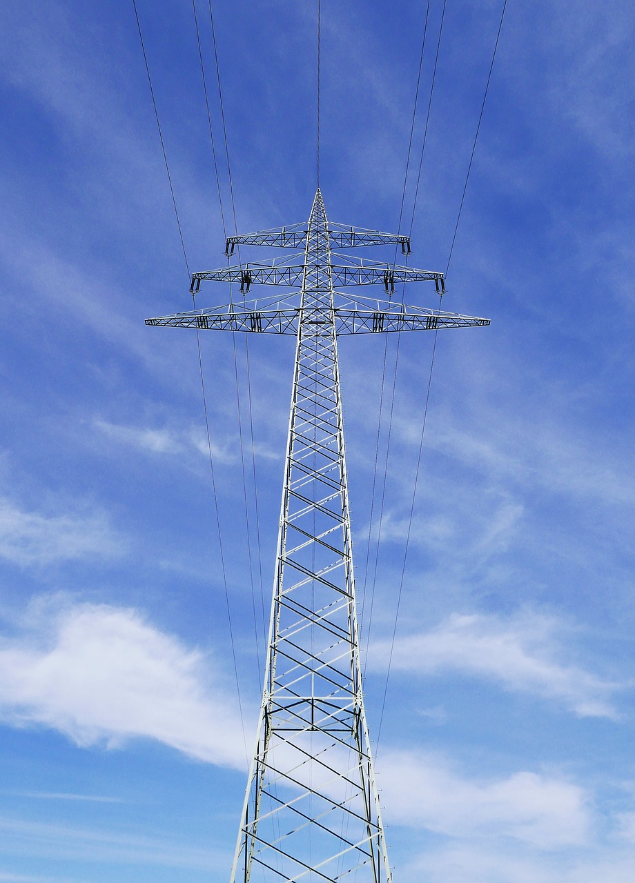 high mast power line high voltage free photo
