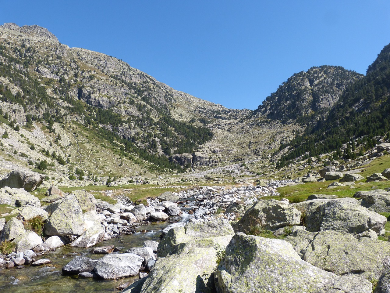high mountain landscape streams free photo