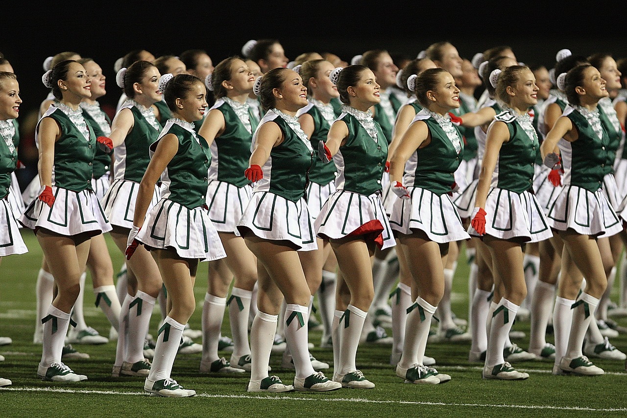 high school drill team girls sporting event free photo