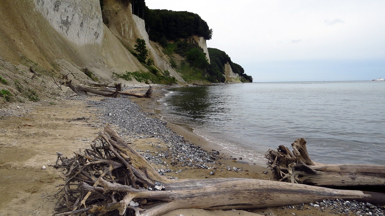 high shore trail view white cliffs free photo