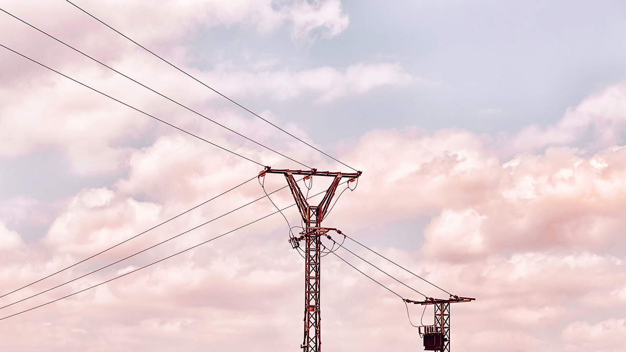 high-tension towers  cables  electricity free photo