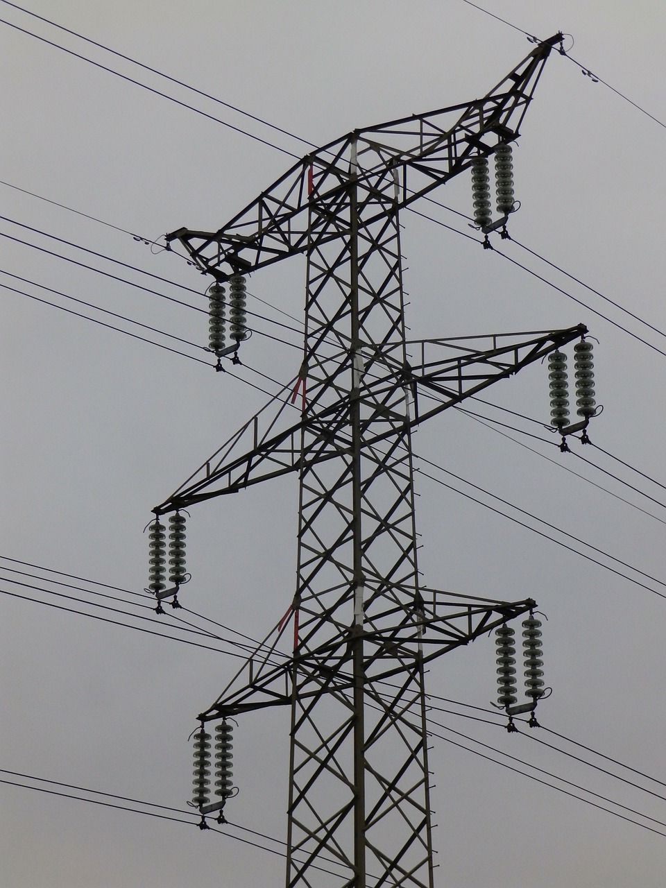 high voltage pylon transmission line free photo