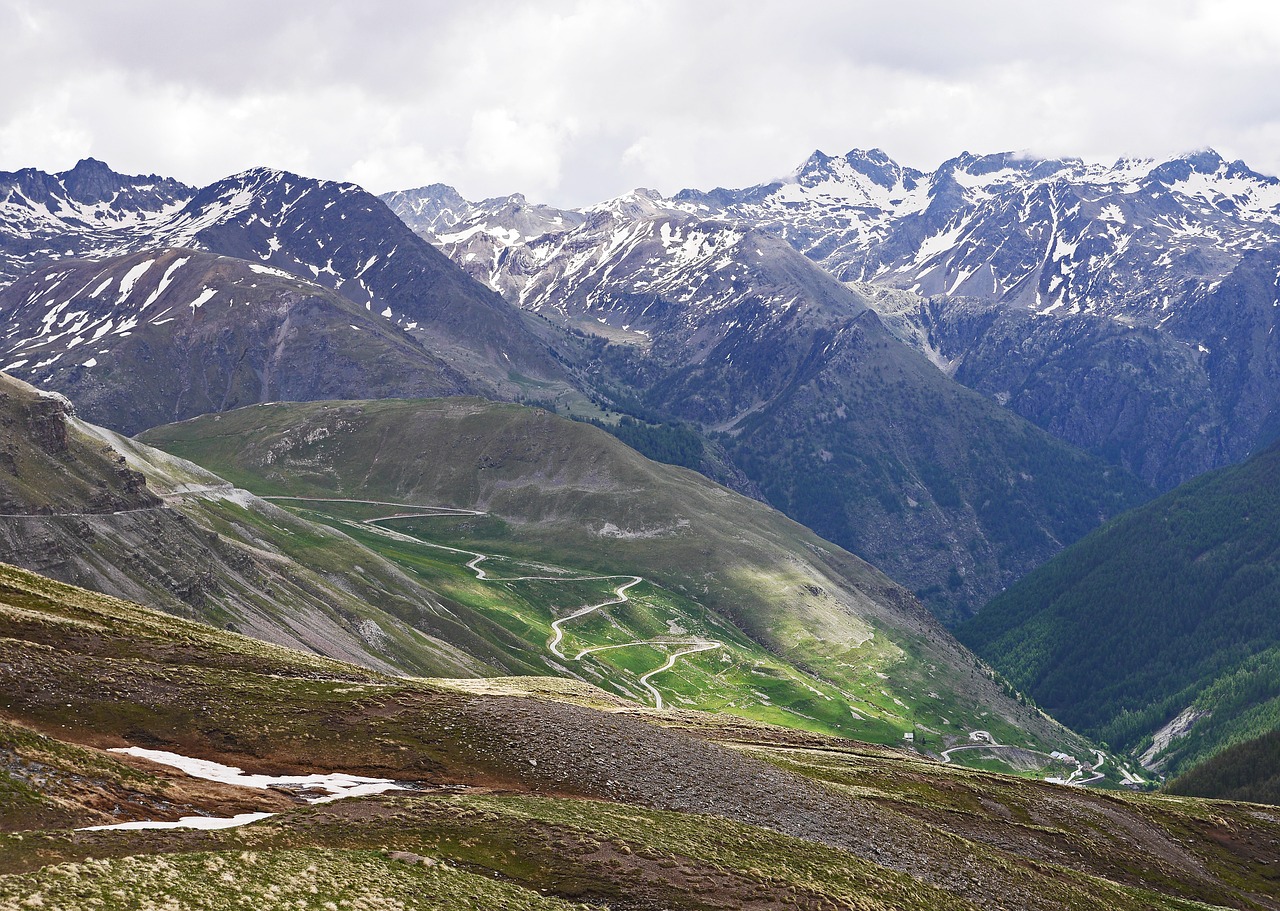 highest alpine pass col de la bonette serpentine free photo