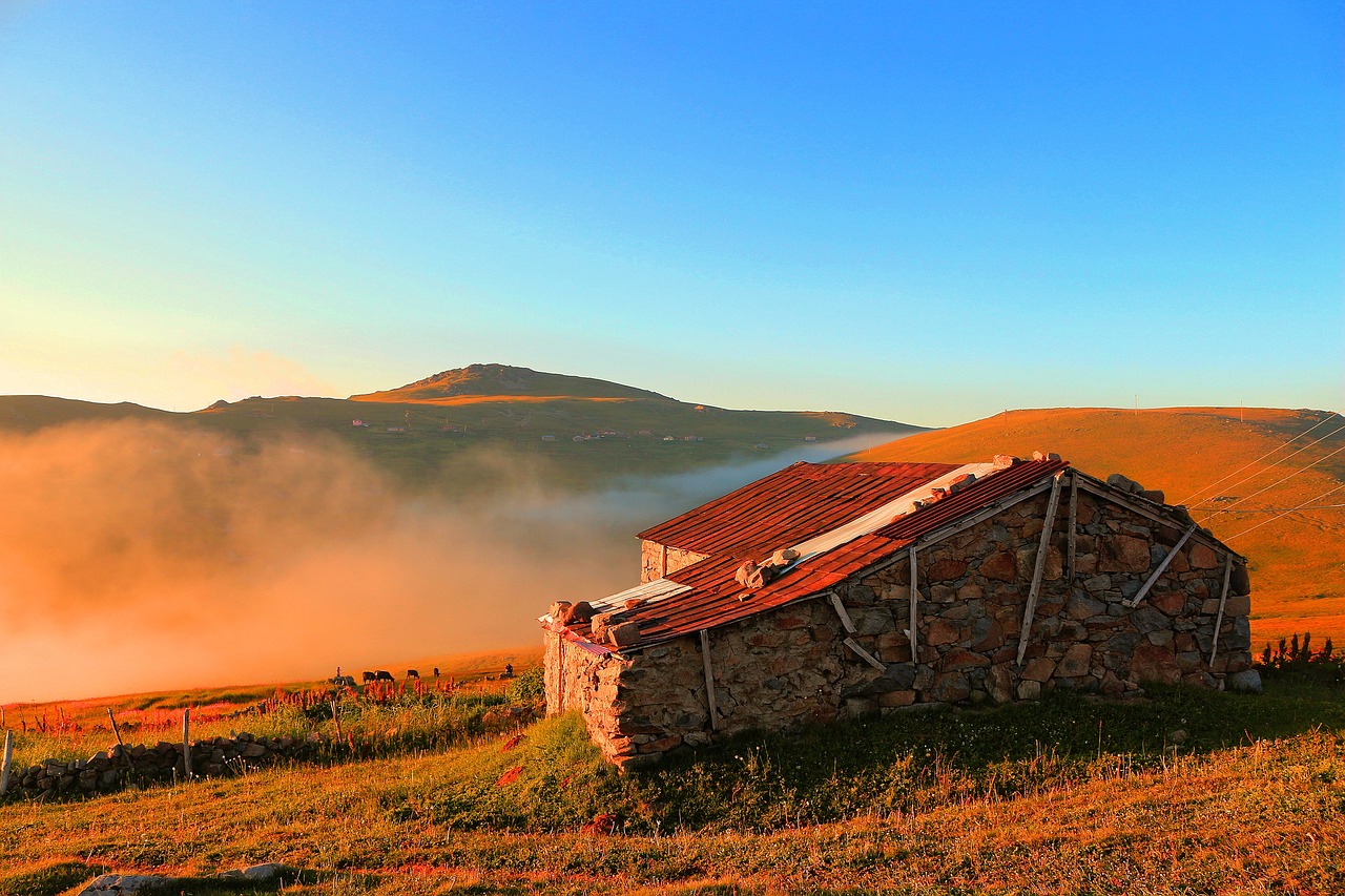 highland highland house stone house free photo