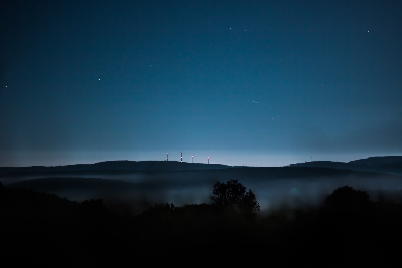 highland mountain night free photo