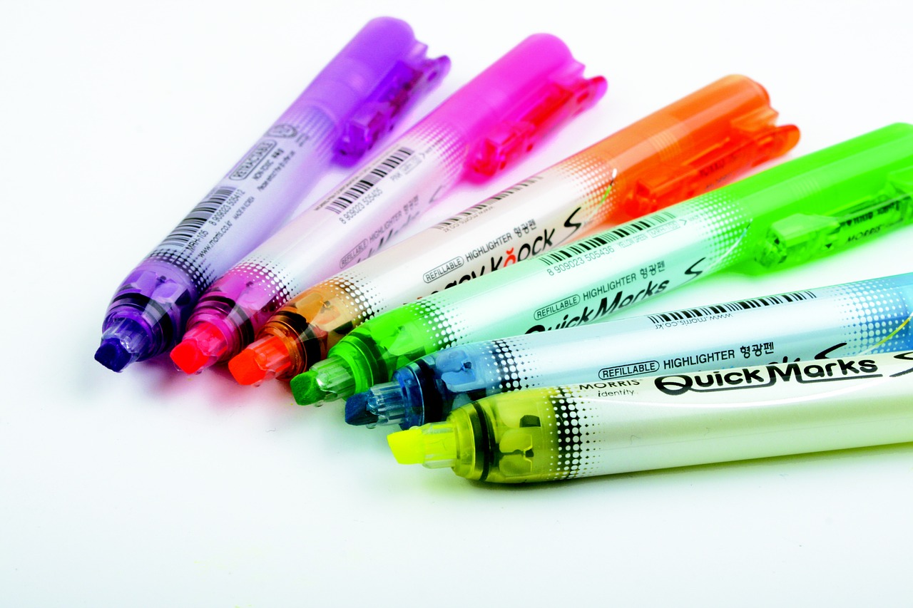 highlighter stationery color free photo