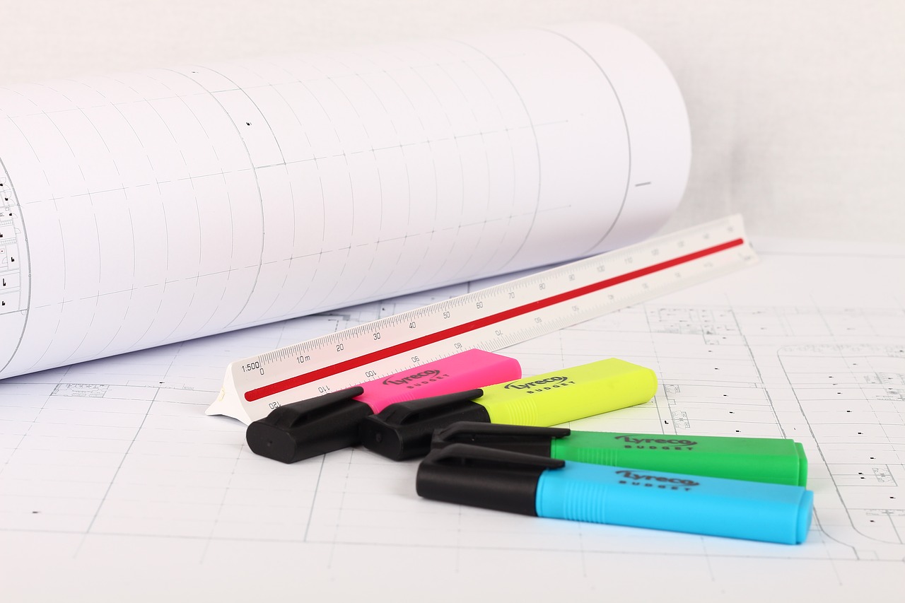 highlighter ruler drawing free photo