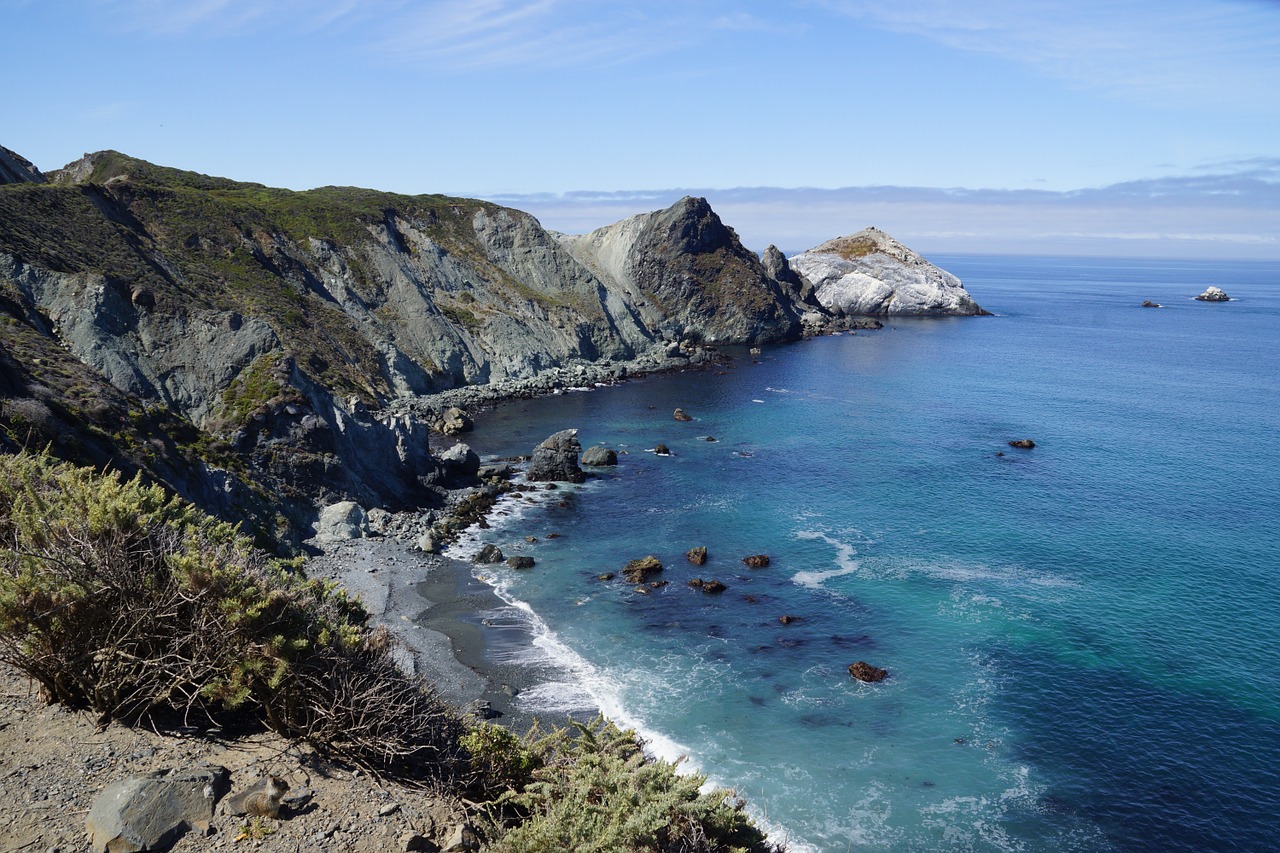 coast rock sea free photo