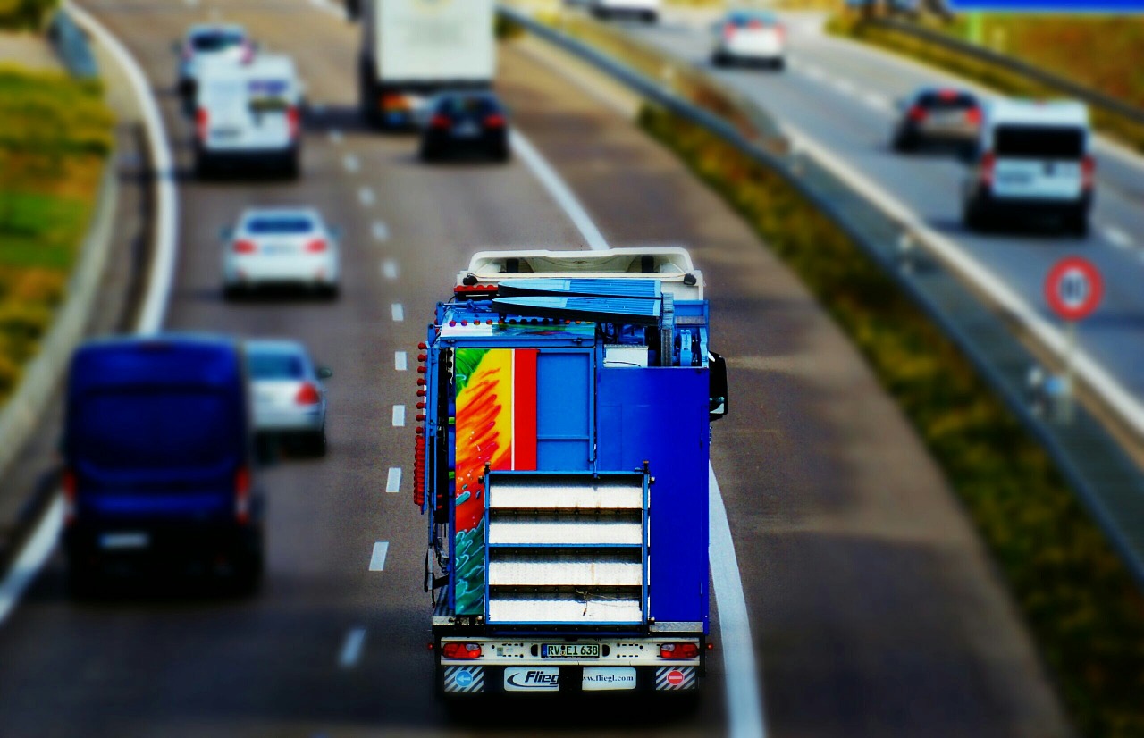 highway truck traffic free photo