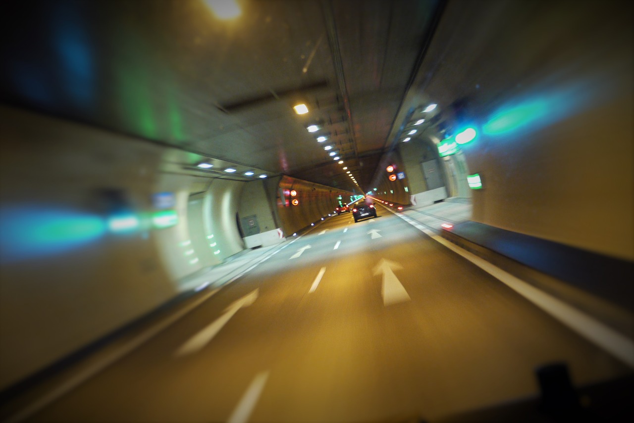 highway tunnel drive free photo