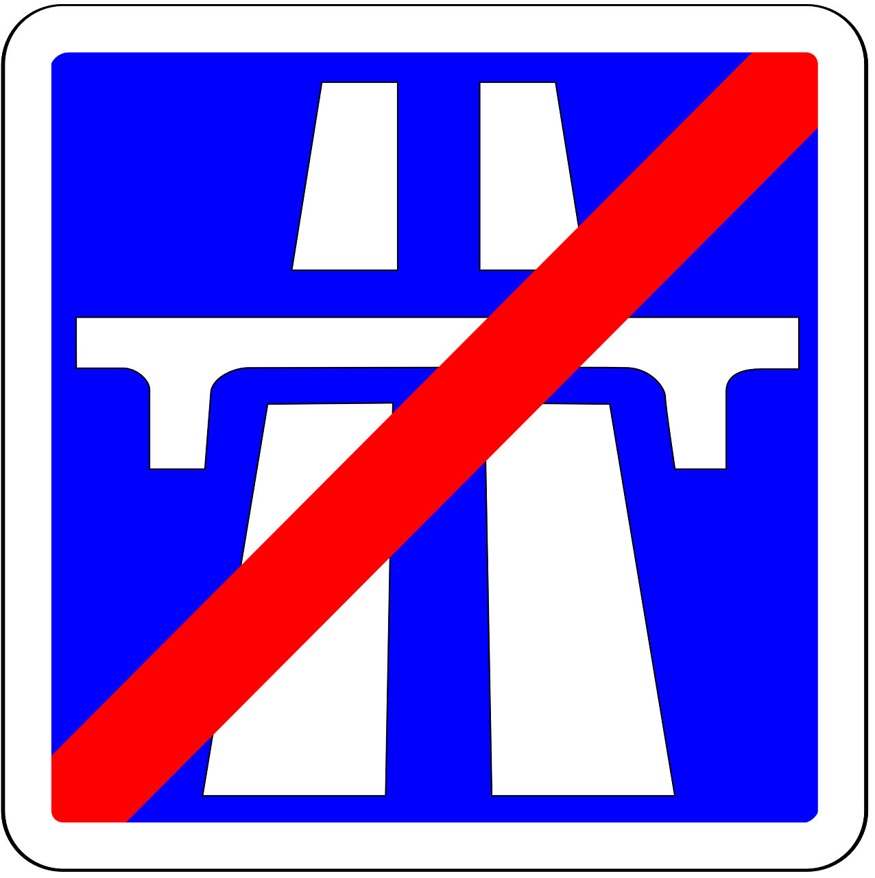 highway motorway road sign free photo