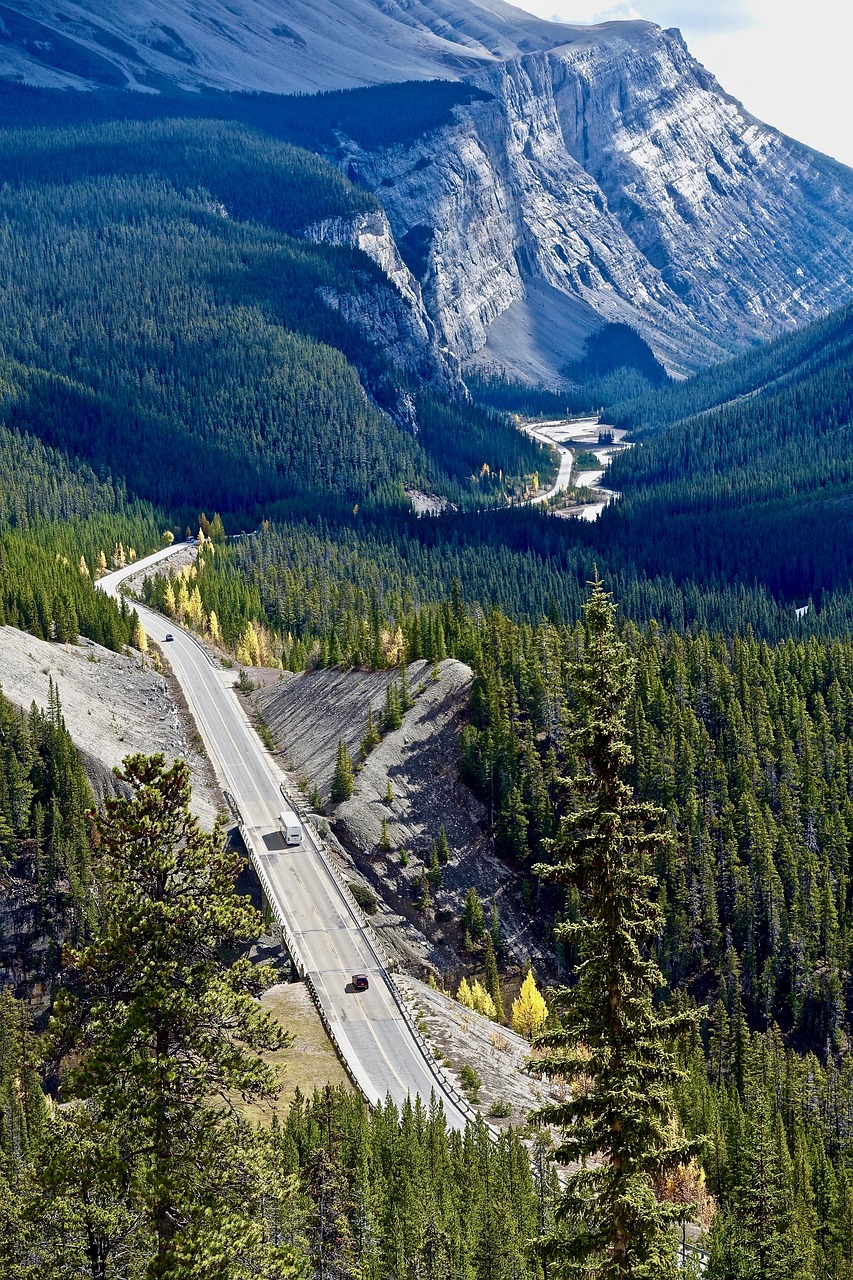 highway road mountains free photo