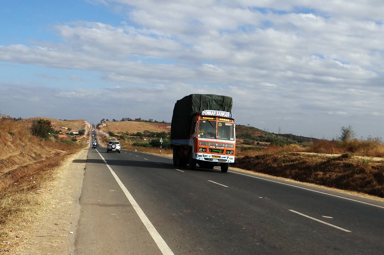 highway truck lorry free photo