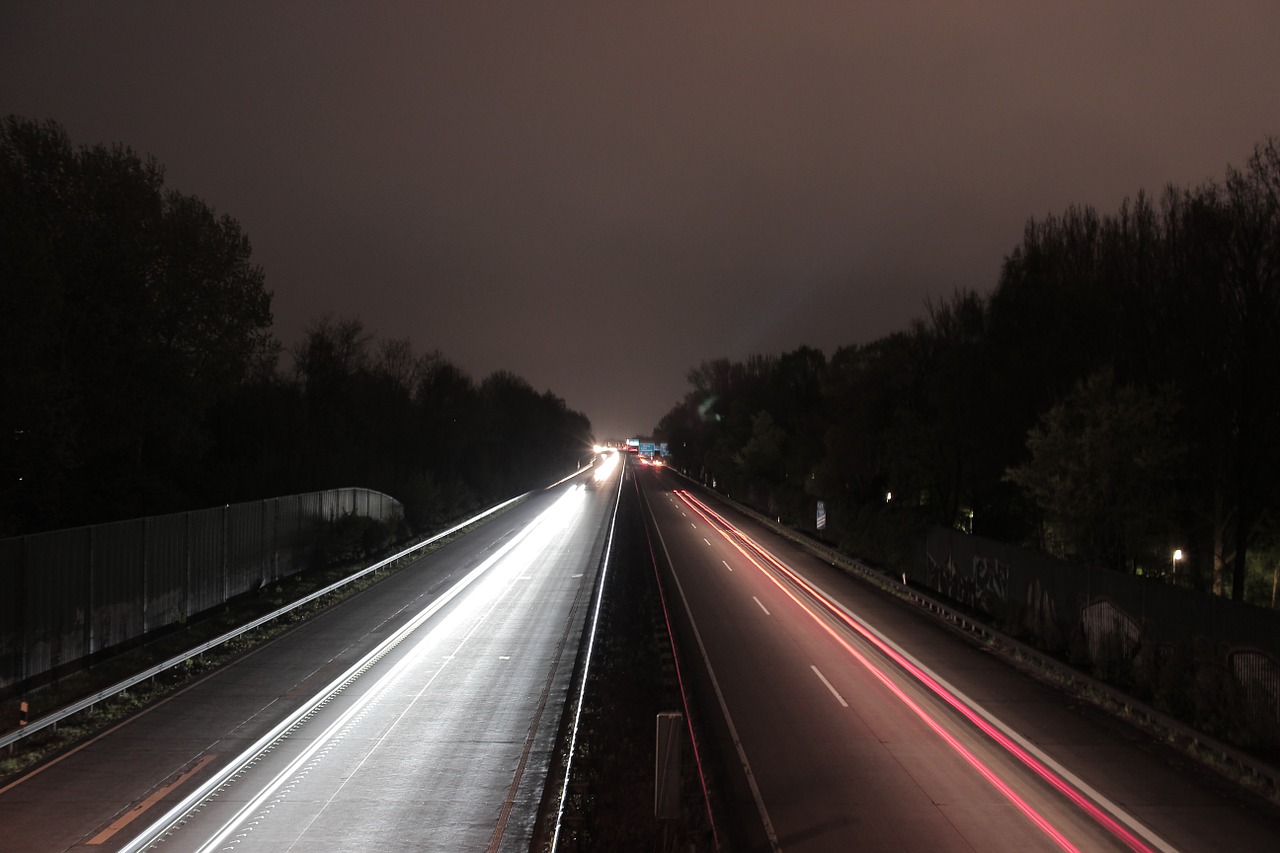 highway night traffic free photo