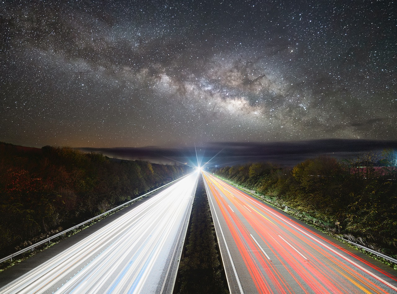 highway  star  night free photo