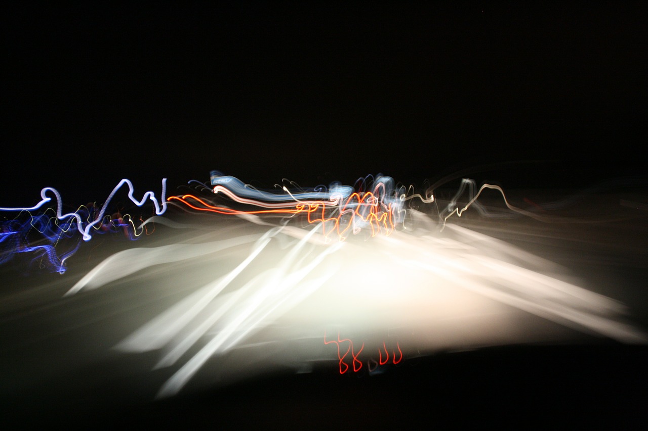 highway night lights free photo